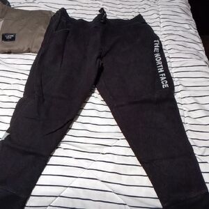 The North Face Men's Black Fleece Joggers with Side Logo